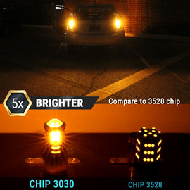 3157 / 3156 Turn Signal - Daytime Running DRL LED Projector Light Bulbs (Amber Yellow) LED Accessories Truck2go 
