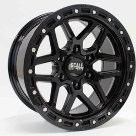 17 Inch off-road wheels Scale4x4 S02 Gloss Black Wheels from Truck2go