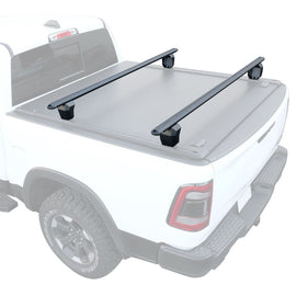 Truck bed rack crossbar for pickup truck