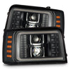 AlphaRex 1992-1996 Ford Bronco LUXX-Series LED Projector Headlights Black