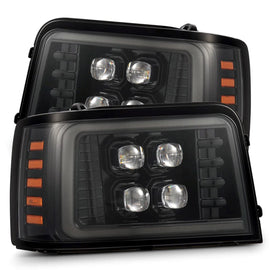 1992-1996 Ford Bronco NOVA-Series LED Projector Headlights Alpha-Black Headlights Assembly AlphaRex 