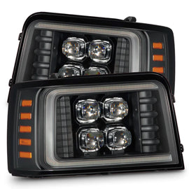 1992-1996 Ford Bronco NOVA-Series LED Projector Headlights Black Headlights Assembly AlphaRex 