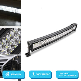 32" Triple Row 6000K Curved LED Light Bar - Universal SyneticUSA 