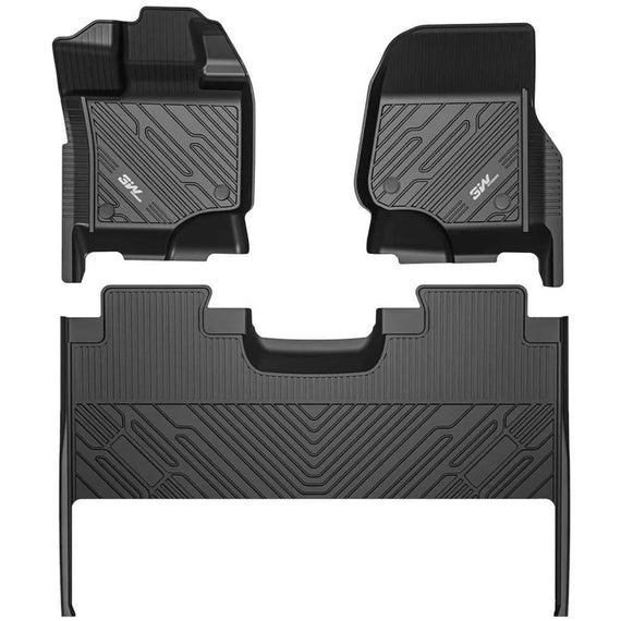 3WLiners 2015-2024 Ford F-150 Super Duty Crew Cab TPE Material & All-Weather Protection Custom Floor Mats