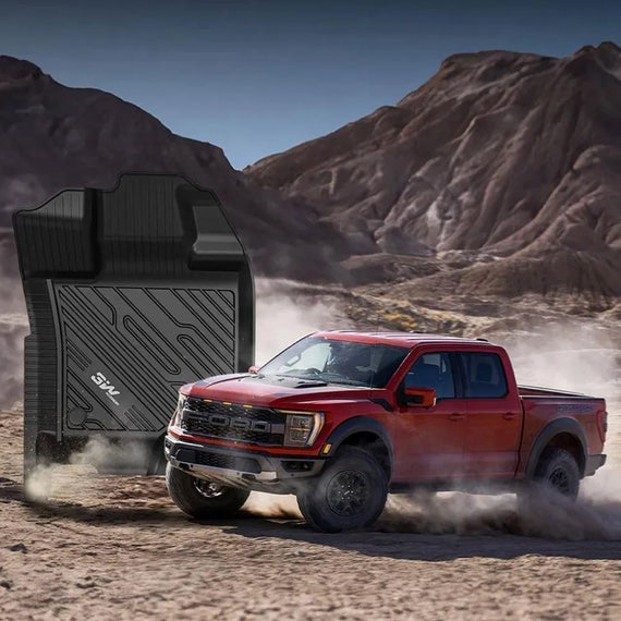 3WLiners 2015-2024 Ford F-150 Super Duty Crew Cab TPE Material & All-Weather Protection Custom Floor Mats