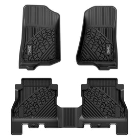 3WLiners 2018-2024 JEEP Wrangler JLU TPE Material & All-Weather Protection Custom Floor Mats 3WLiners 