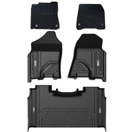 3WLiners 2019-2024 Dodge RAM 1500 Crew Cab TPE Material & All-Weather Protection Custom Floor Mats with Front Carpet (Fits New-Body Style Only) Floor Mats 3WLiners 