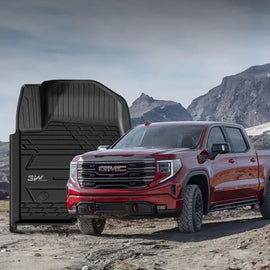 3WLiners 2019-2025 GMC Sierra 1500 Crew Cab TPE Material & All-Weather Protection Floor Mats Floor Mats 3WLiners 