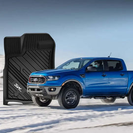 3WLiners 2020-2023 Ford Ranger Crew Cab TPE Material & All-Weather Protection Custom Floor Mats 3WLiners 