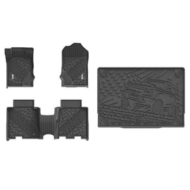 3WLiners 2021-2024 Ford Bronco 4-Door TPE Material & All-Weather Protection Custom Floor Mats + Trunk Mat Floor Mats 3WLiners 