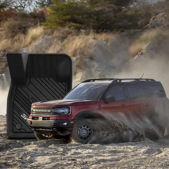 3WLiners 2021-2024 Ford Bronco Sport TPE Material & All-Weather Protection Custom Floor Mats