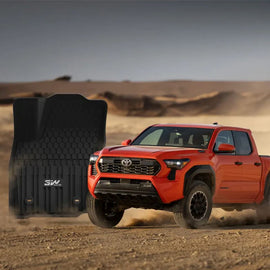 3WLiners 2024-2025 Toyota Tacoma Double Cab TPE Material & All-Weather Protection Custom Floor Mats Floor Mats 3WLiners 