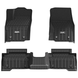 3WLiners 2024-2025 Toyota Tacoma Double Cab TPE Material & All-Weather Protection Custom Floor Mats Floor Mats 3WLiners 