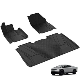 3WLiners 2024 Tesla CyberTruck TPE Material & All-Weather Protection Custom Floor Mats 3WLiners 