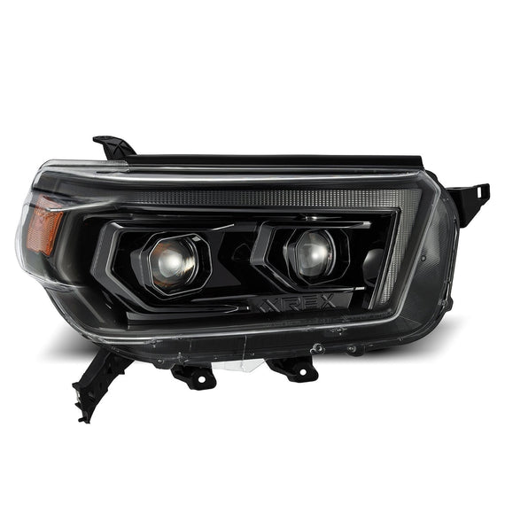 AlphaRex 2010-2013 Toyota 4Runner LUXX-Series Projector Headlights Alpha-Black