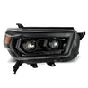 AlphaRex 2010-2013 Toyota 4Runner PRO-Series Halogen Projector Headlights Alpha-Black