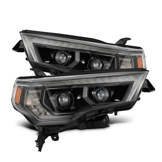 AlphaRex 2014-2020 Toyota 4Runner MK II PRO-Series Halogen Projector Headlights Alpha-Black