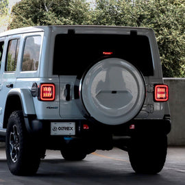 AlphaRex 2018-2024 JEEP Wrangler JL NOVA-Series Prismatic LED Tail lights Alpha-black Taillights Assembly AlphaRex 