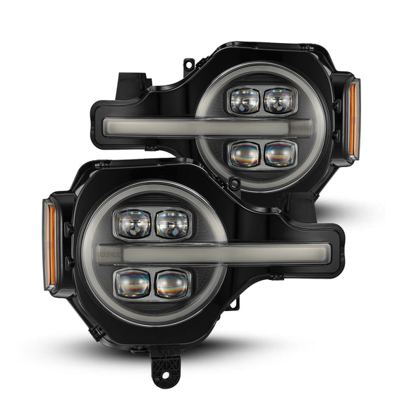 AlphaRex 2021-2023 Ford Bronco NOVA-Series LED Projector Headlights Black