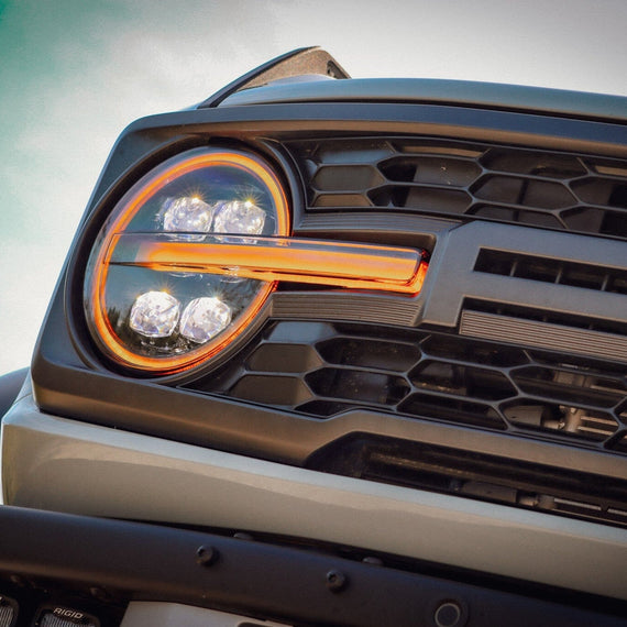 AlphaRex 2022-2023 Ford Bronco Raptor NOVA-Series LED Projector Headlights Black