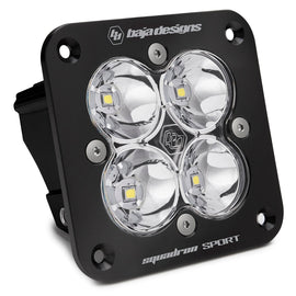 Baja Designs Squadron Sport Black Flush Mount LED Auxiliary LED Light Pod Single - Universal Baja Designs Spot Clear 