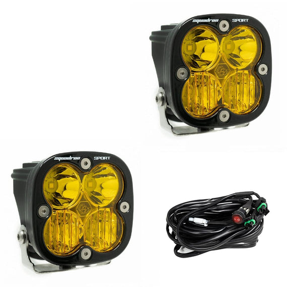 Baja Designs Squadron Sport Black LED Auxiliary LED Light Pod Pair - Universal