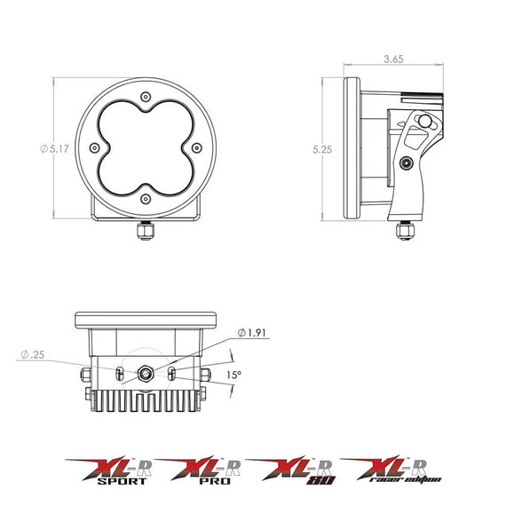 Baja Designs XL-R 80 LED Auxiliary LED Light Pod Pair - Universal