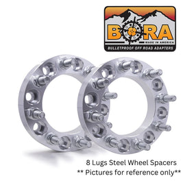 BORA 1980-1998 Ford F-250 / F-350 Steel 1.25" Wheel Spacers (Bolt Pattern 8x165.1 / Hub Bore 4.885) (Sold by Pair) Bora 