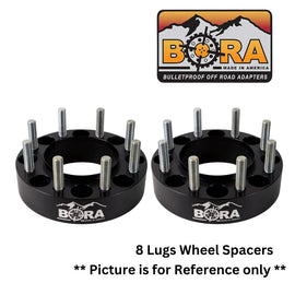 BORA 1980-1998 Ford F-250 / F-350 Super Duty 1.25 Inch Aluminum Wheel Spacers (Bolt Pattern 8x165.1 / Hub Bore 4.885) (Sold by Pair) Bora 