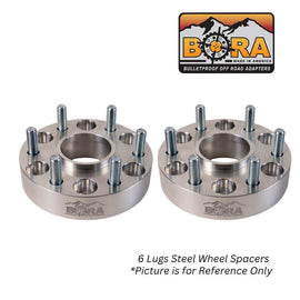 BORA 1999-2025 GMC Sierra 1500 Steel 2" Wheel Spacers (Bolt Pattern 6x139.7 / Hub Bore 77.8) (Sold by Pair) Bora 