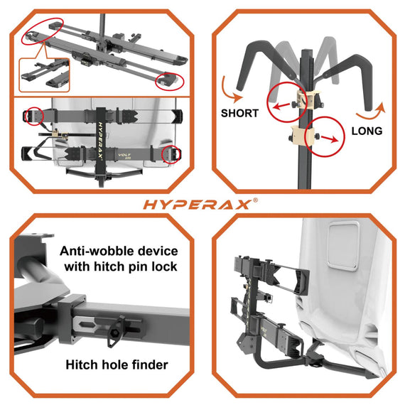 Hyperax Volt Lift Premium Bike Rack Hitch Rack