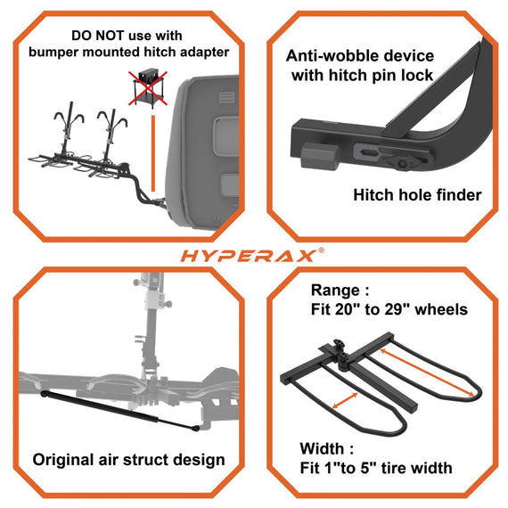 Hyperax Volt RV 4X Hitch Rack