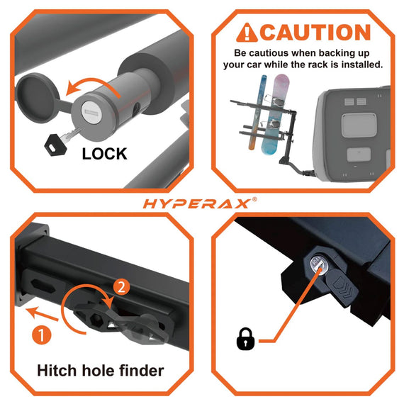 Hyperax Volt SKI Hitch Rack