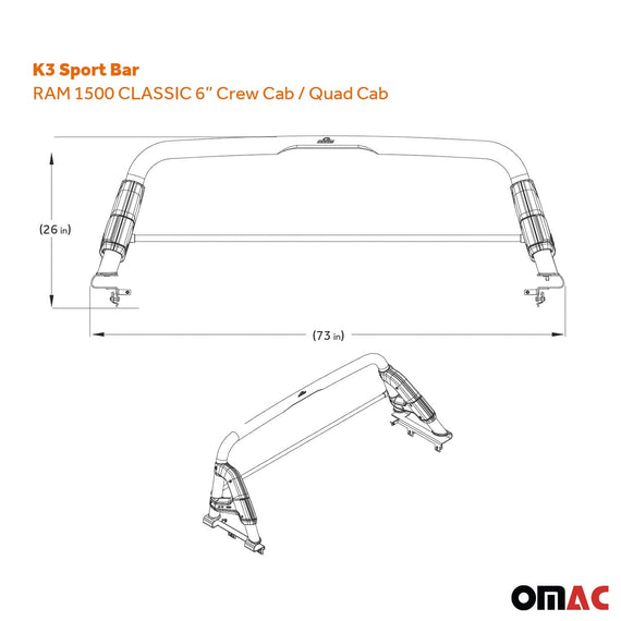 OMAC 2011-2023 Dodge RAM 2500 Sports bar Rack