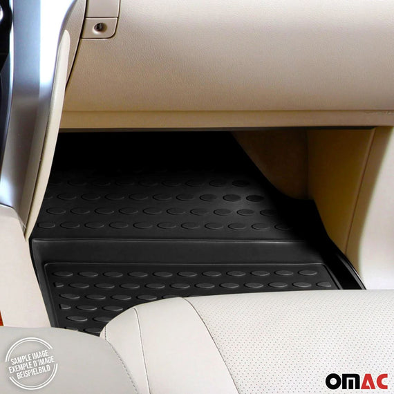 OMAC 2011-2024 Ford Ranger 4-Door TPE Rubber All Weather Classic Floor Mats Liner