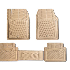 OMAC Universal Fit All-Weather Front / Rear Trimmable Basic Floor Mats Liner OMAC Basic Floor Mats Tan 