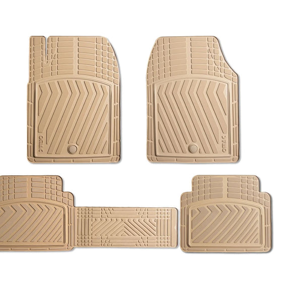 OMAC Universal Fit All-Weather Front / Rear Trimmable Basic Floor Mats Liner