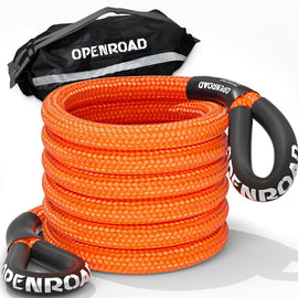 OPENRoad 1" x 30' 36,000 LBS Kinetic Recovery Tow Rope ( Black / Orange) recovery OpenRoad 