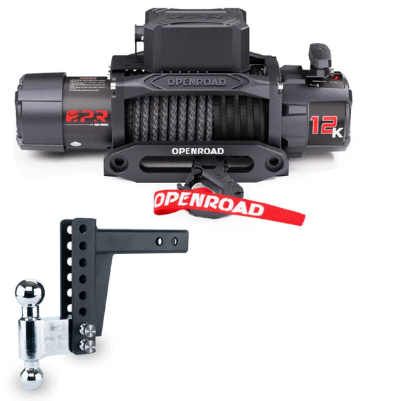 OPENRoad 12,000lbs Winch with 2 Wireless Remotes (Synthetic Rope) -Panther Series 3S