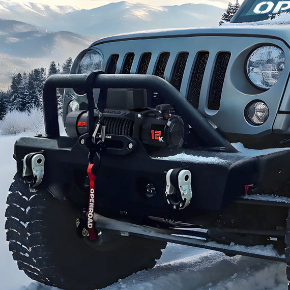 OPENRoad 12,000lbs Winch with 2 Wireless Remotes (Synthetic Rope) -Panther Series 3S