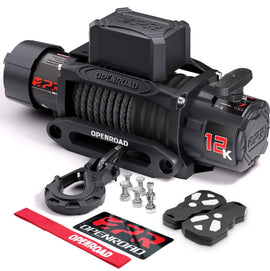 OPENRoad 12,000lbs Winch with 2 Wireless Remotes (Synthetic Rope) -Panther Series 3S winches OpenRoad 