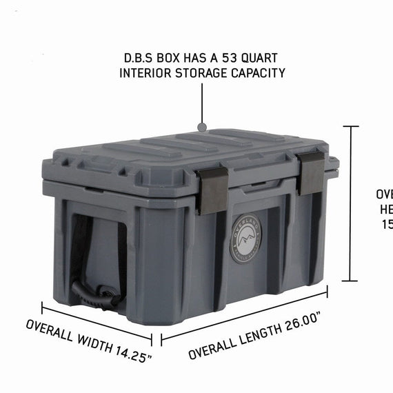 OVS Dark Grey Dry Box with Drain, and Bottle Opener Storage Box (53 QT - 169 QT)