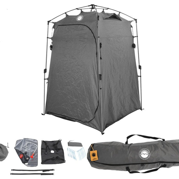 OVS Wild Land Portable Privacy Room with Shower, Retractable Floor and Amenity Pouches and More – Quick Set Up
