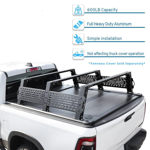Truck Bed Length-Adjustable Low Overland Rack