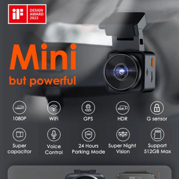 Vantrue Element 1 Lite (E1 Lite) Mini WiFi Dash Camera