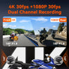 Vantrue Falcon (F1) Dual 4K + 1080p Motorcycle / UTV WiFi Dash Camera