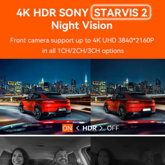 Vantrue Nexus 4 PRO (N4 PRO) 3-Channel 4K HDR w/ Sony STARVIS 2