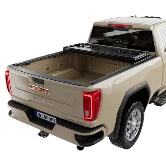 Worksport 2019-2025 Chevrolet Silverado / GMC Sierra 1500 AL4 Flip-Up Aluminum Trifold Hard Tonneau Cover (Fits New-Body Style Only)