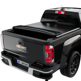 Worksport 2015-2022 GMC Canyon SC4 PRO Vinyl Full Bed Access Quick Latch Trifold Soft Tonneau Cover Tonneau Covers Worksport 