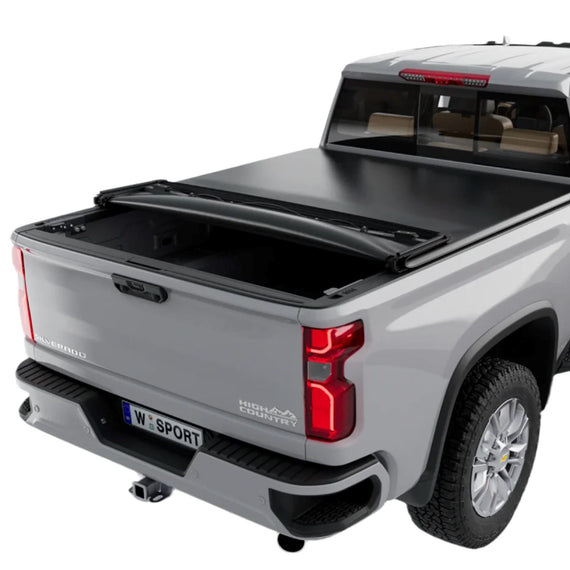 Worksport 2019-2024 Chevrolet Silverado 1500 SC4 PRO Vinyl Full Bed Access Quick Latch Trifold Soft Tonneau Cover